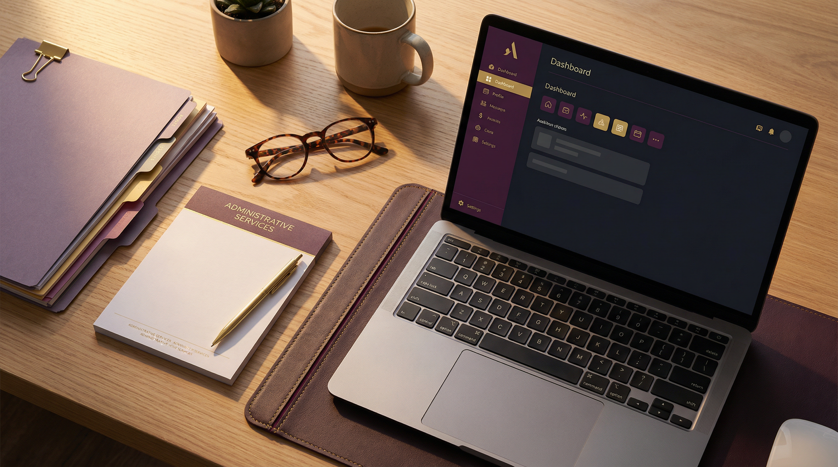 Professional administrative services workspace